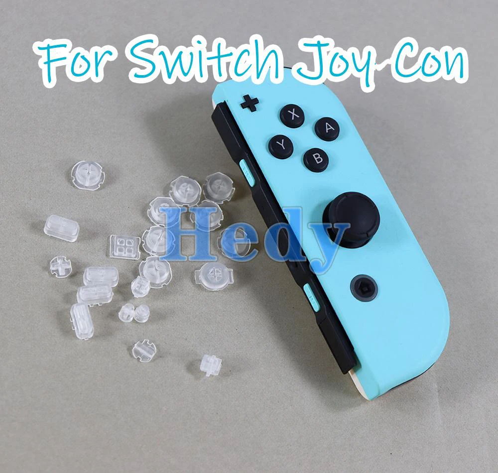 

10sets Replacement For NS JoyCon Controller Shell For Nintend Switch Joy con Transparent Buttons Clear SL SR ABXY Button Set