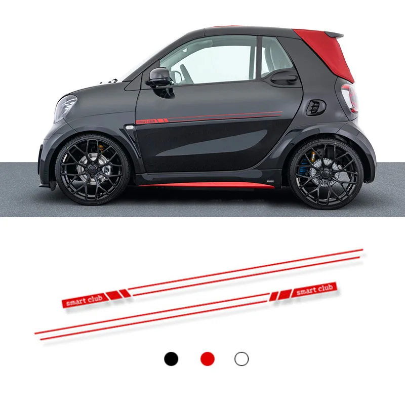 

Simple Smart Club Modified Decal Vinyl Overlay DIY Graphics Wrap Kit fits for Any Smart Car Brabus Fortwo