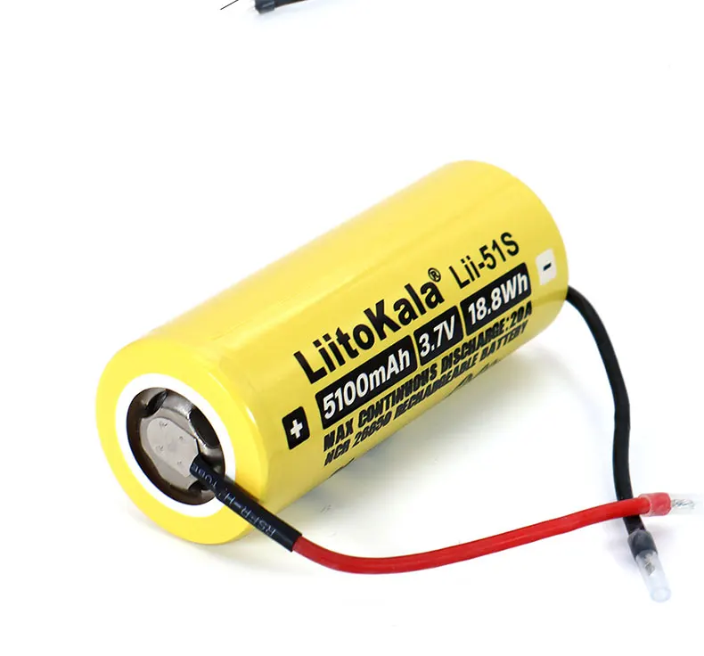 3 قطعة. بطارية ليثيوم أيون عالية السعة قابلة لإعادة الشحن ، 2021 26650 مللي أمبير ، 5100 فولت ، 3.7 فولت ، تفريغ 20 أمبير ، 3.6 فولت ، كابل DIY