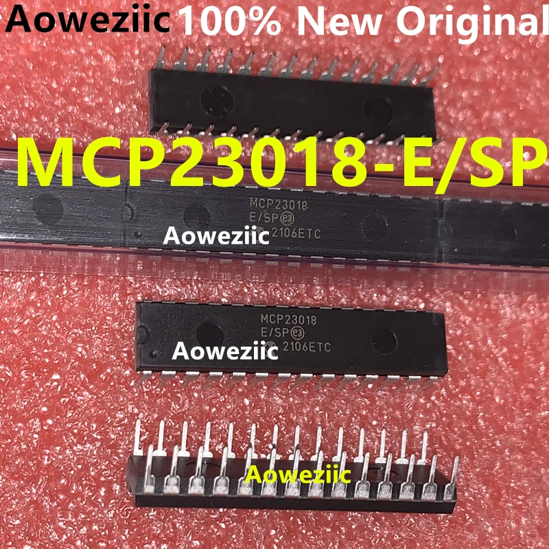 Aoweziic 1PCS-2PCS-5PCS-10PCS Pptional MCP23018-E/SP DIP-28 MCP23018-E SP MCP23018 23018 I/O Extender 100% New Imported Original