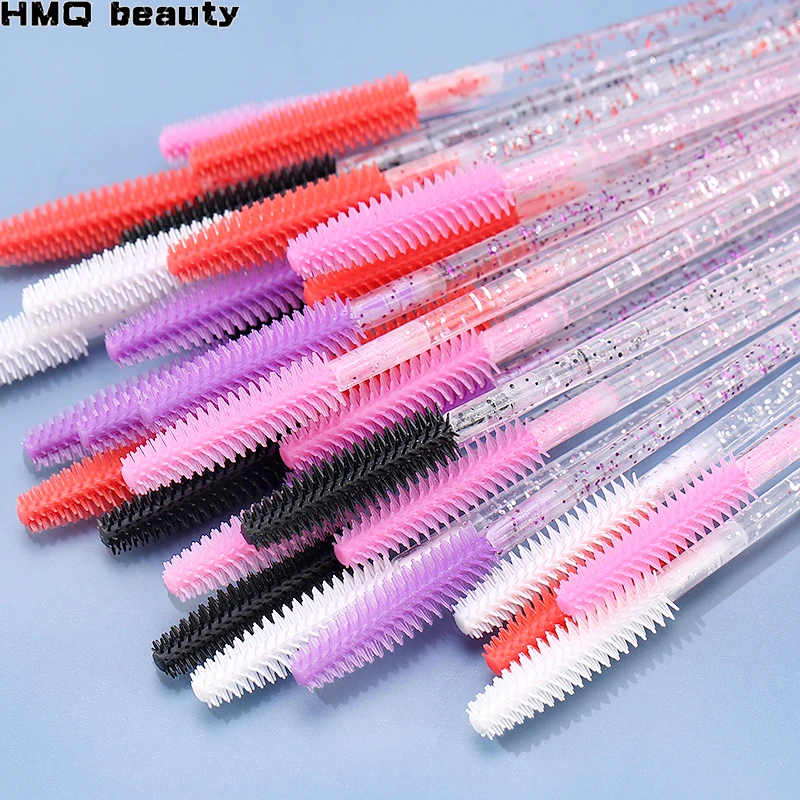 

Crystal Makeup brush Diamond Handle Silicone Gel Eyebrow brush Eyelash Brush Comb Mascara Wand Eye Lashes Extension Tool