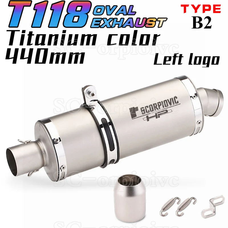 Universal Motorcycle Exhaust Muffler Left Right Side Escape Moto with DB Killer for nmax tmax Ninja 400 250 F800GS GSR750 R3 R25