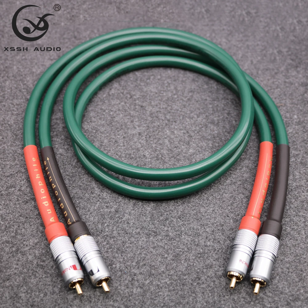 

2 RCA на 2 RCA FA-220 Lines XSSH HIFI DIY OEM ODM PVC чехол 8 мм диаметр 2 ядра Чистая медь OFC PCOCC штекер RCA аудио видео кабель