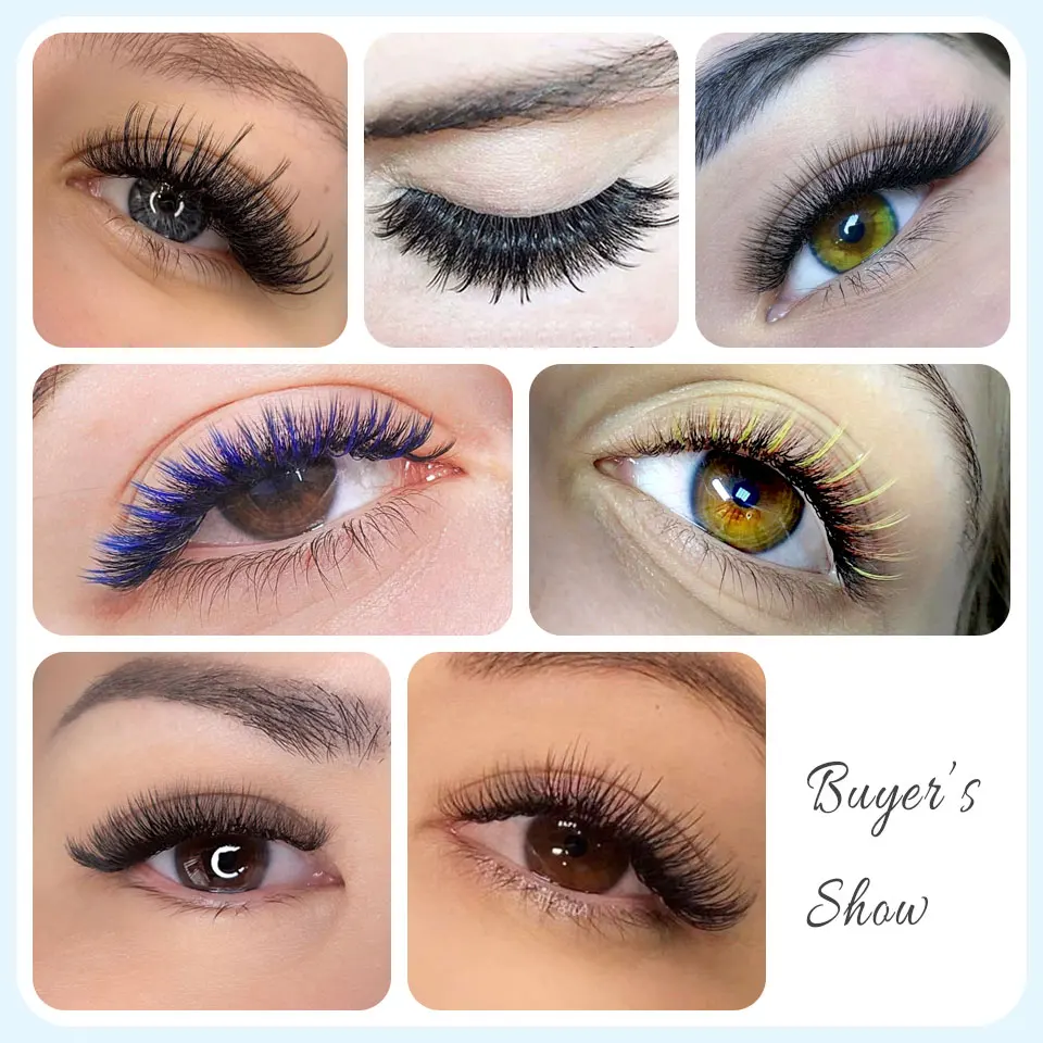 AGUUD J B C D Curl Volume Wimpernverlängerung 0,03 mm Faux Nerz Einzelwimpern Mattschwarz Klassisches Wimpernverlängerungszubehör – Detail 28
