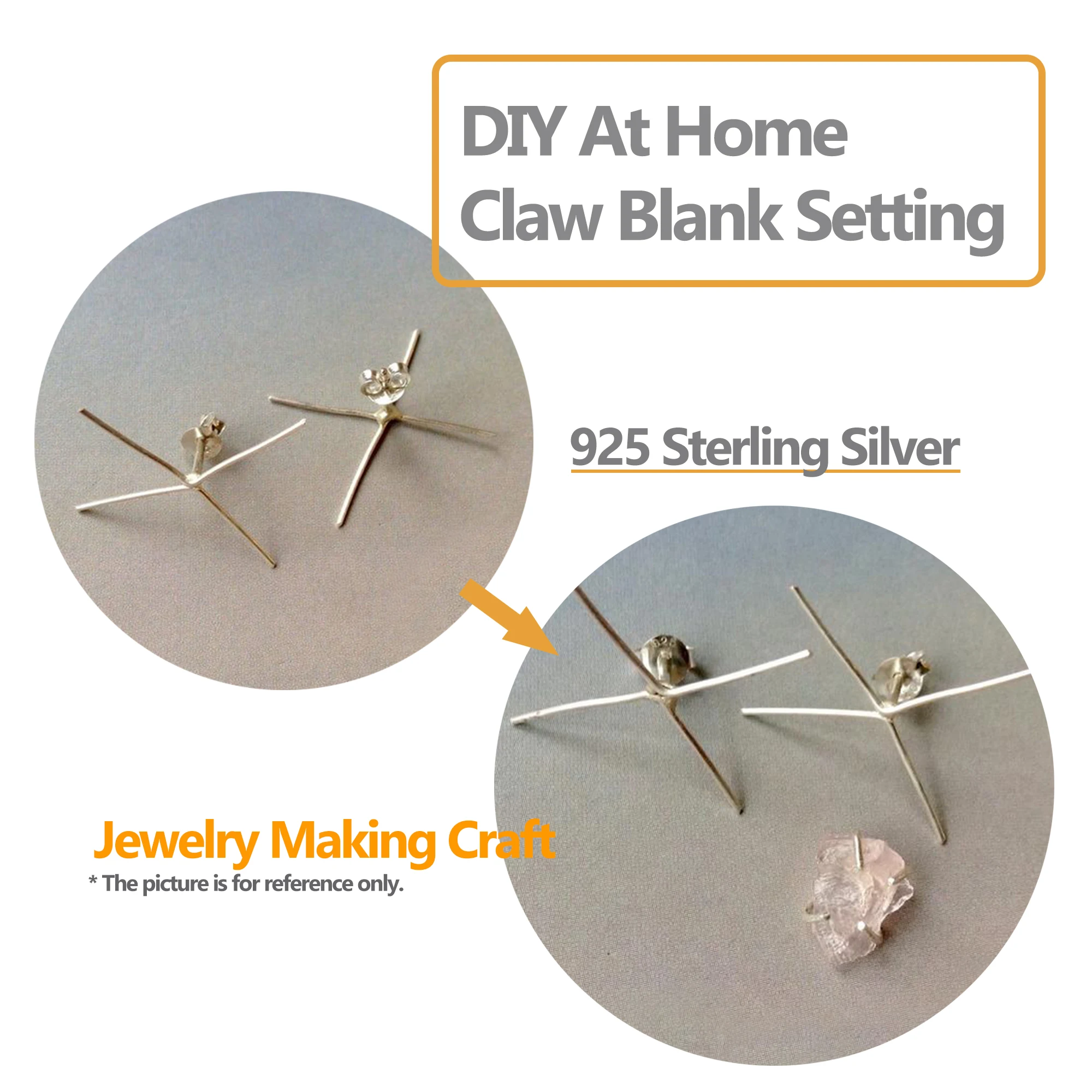 

Earrings Studs Blanks 4 Prongs Setting Earring Blanks Claw Earring Setting Claw Stud Setting Blanks for DIY, Stud Earrings Blank