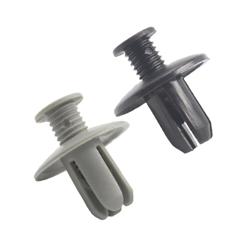 20Pcs Gary Black 8mm Hole Car Bumper Plastic Rivets Trim Fastener Auto Door Trim Panel Grills Clips