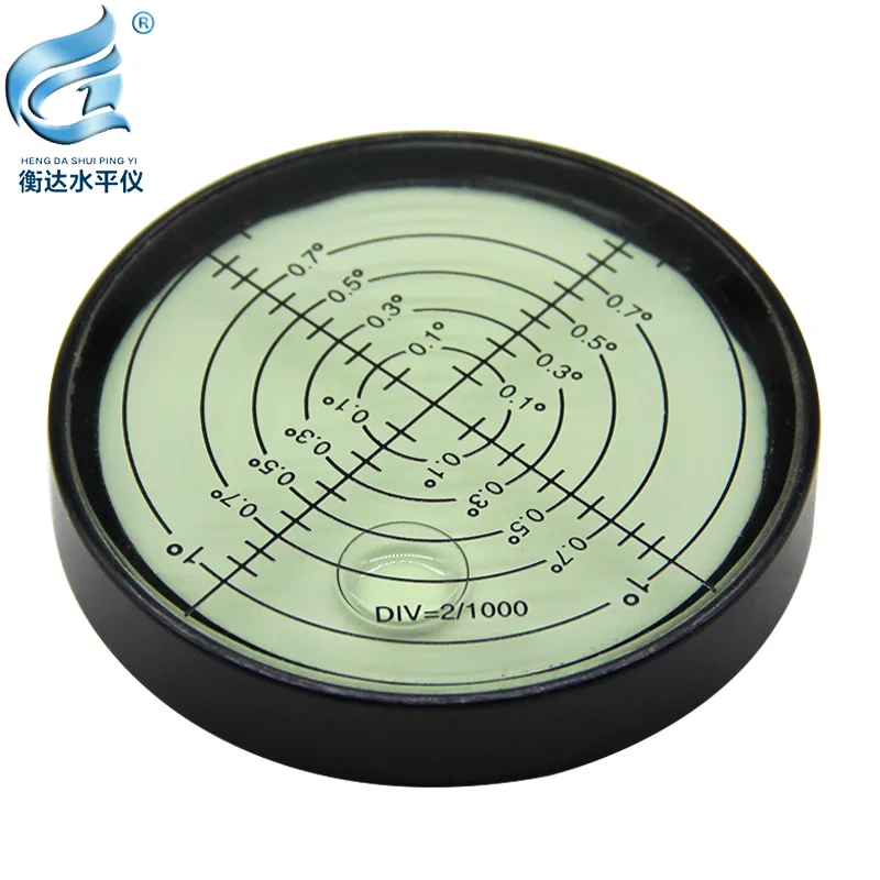 Metal circular level gauge, bubble high-precision level gauge, dimensions 60 * 10mm