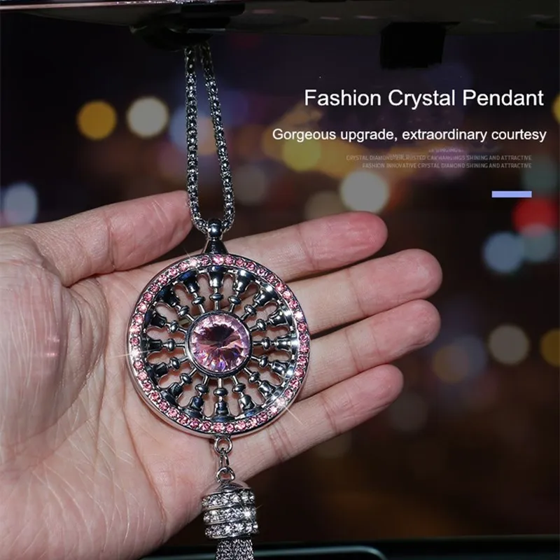New Car Crystal Pendants Korea Cute Ladies Creative Car Accessories Hotsale Gift  Car Pendants Car Interior Ornaments