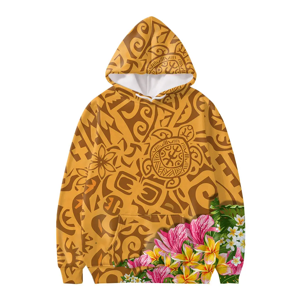 

OEM 1 PC Dropship Hoodie for Men Polynesian Tribal Printed Customize Pattern Boy Hoodie Long Sleeve Sports Top