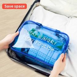 Bolsa de aseo transparente para viaje, bolsa de equipaje de viaje, transparente, compatible con el aeropuerto, bolsa de jalea de maquillaje para viaje