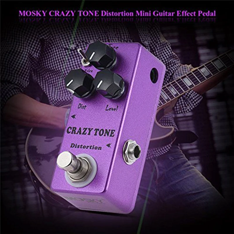 MOSKY MP-50 CRAZY TONE Sound Mixer Reverb Pedal Electric Guitars Instruments for Guitar Parts Accessories Power Supply Pedals