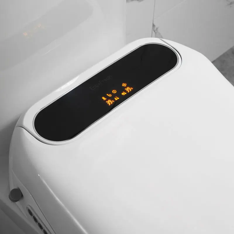 Imagem -03 - Ecofresh-assento Sanitário Aquecido Inteligente Forma de u o v Tampa Elétrica para Bidé Luz Led wc