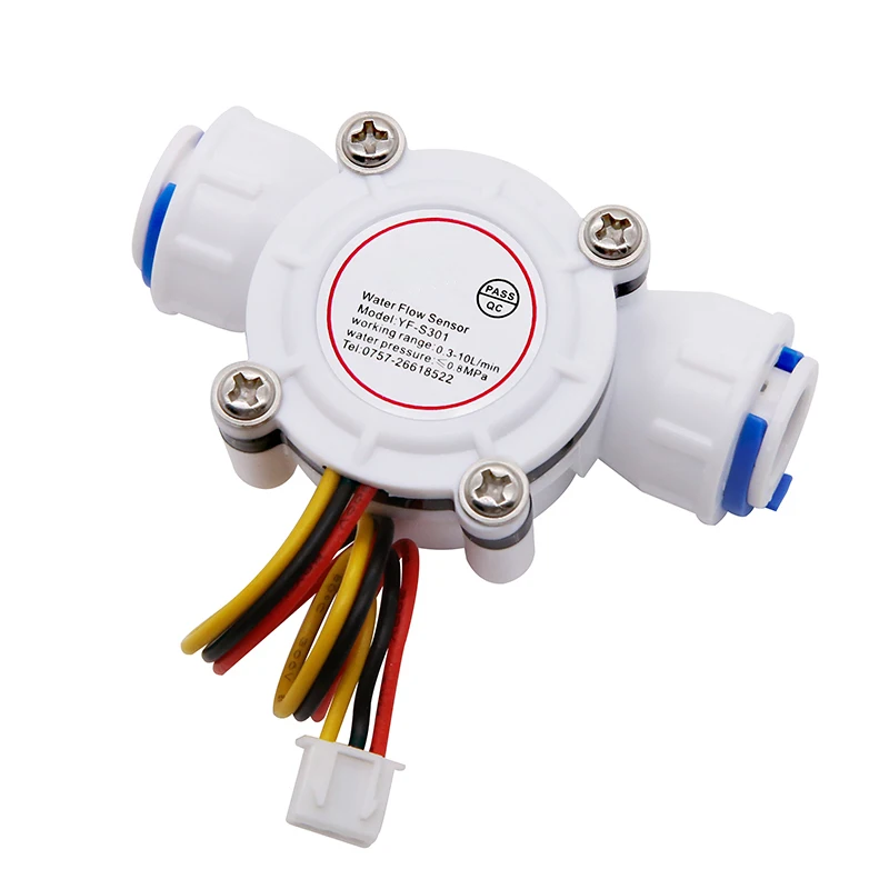 DN8 DN10 PE Pipe Water Flow Sensor 1.75MPa Hall Sensor 1/4