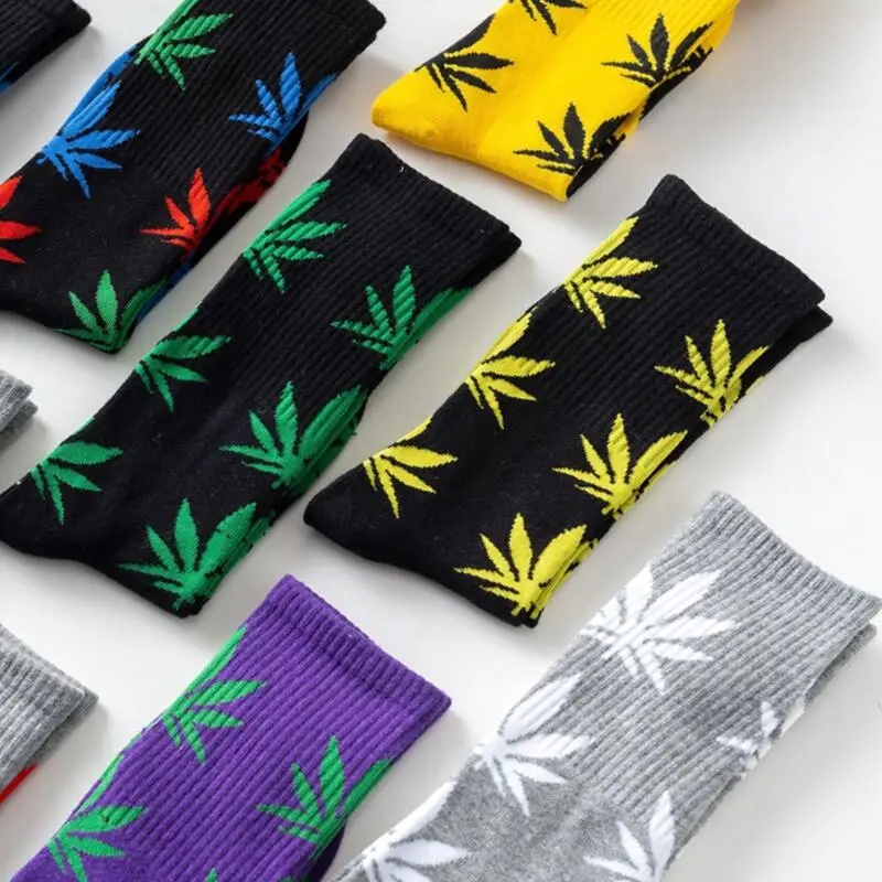 Best selling Men\'s Fashion Harajuku Funny Lady Weed Socks Happy Men\'s Cotton Hip Hop Hemp Socks Men\'s Fashion Warm Men\'s Socks