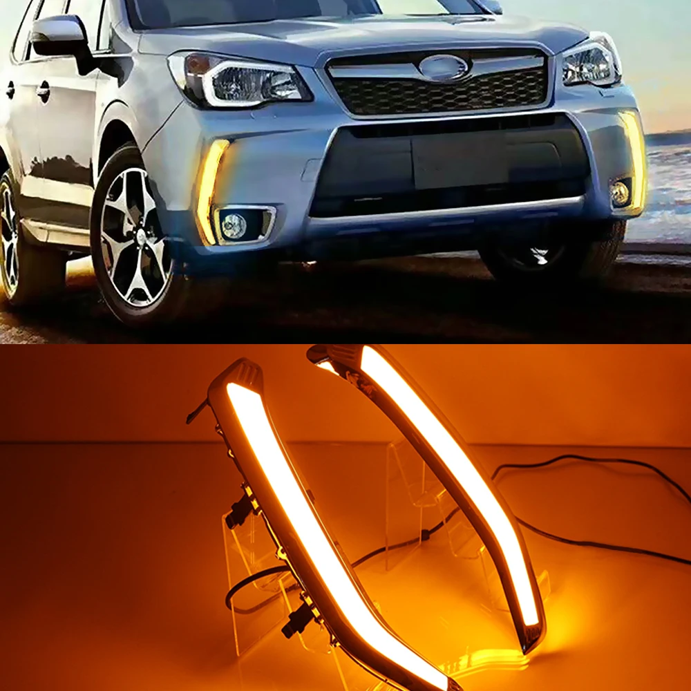 1Pair LED DRL Daytime Running Light For Subaru Forester 2013 2014