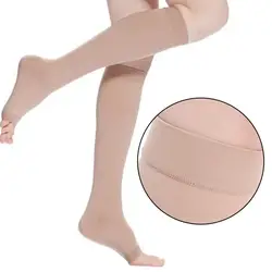 18-21mm Women's Stockings Knee High Open Toe Women Health Beauty Support Compression Sport Stockings 2020