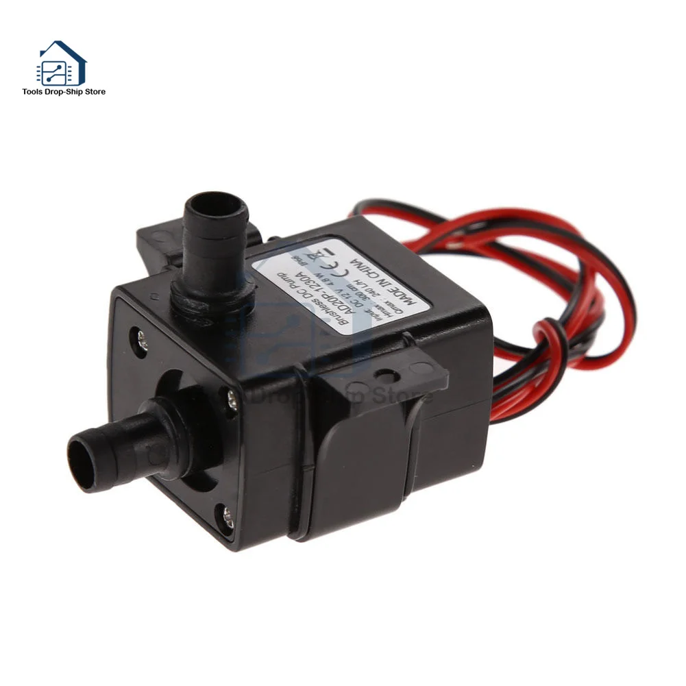 DC 12V 240L/H Micro Submersible Aquarium ปั๊มน้ำมินิปั๊มสำหรับถังปลา Super Sound-ปิดกันน้ำ