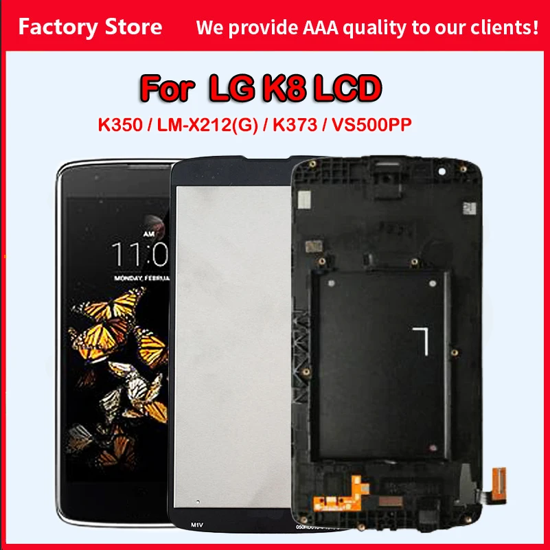 

10-Touch AAA Quality LCD For LG K8 LCD Display Screen For K350N K350 LM-X212(G) K373 VS500PP LCD Display Screen