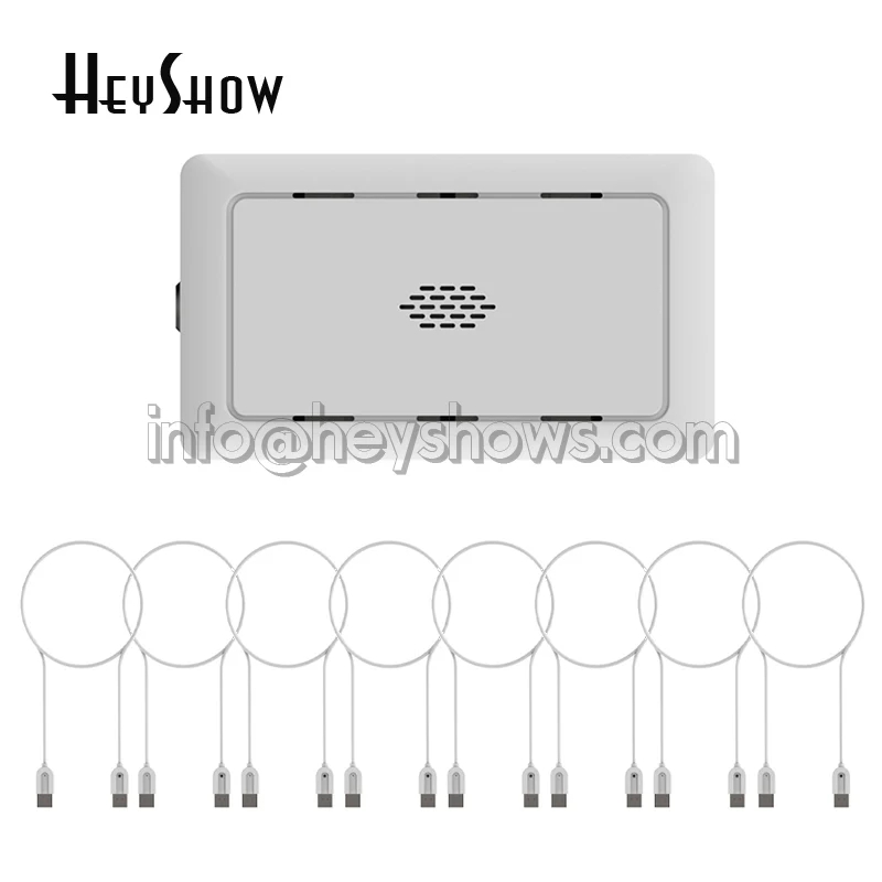 8 Ports Dual USB Cable Laptop Security Alarm System PC Macbook Anti-Theft Box Notebook Computer Secure Display For Retail Shop