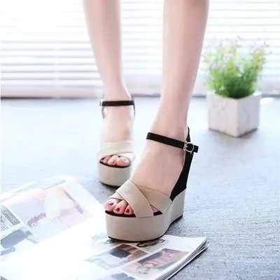 New Women Wedges Sandals Summer Mixed Colors Platform Sandals Women Casual Shoes High Heel Sandalias Mujer 2020