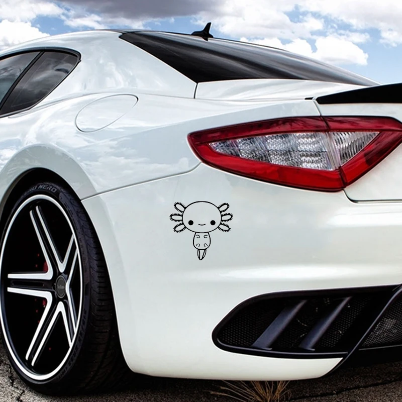 13.5*12.6cm Axolotl car Sticker Waterproof Window Bumper Laptop Fridge Vinyl decals  Love Pet axolotl turning Car Accessories