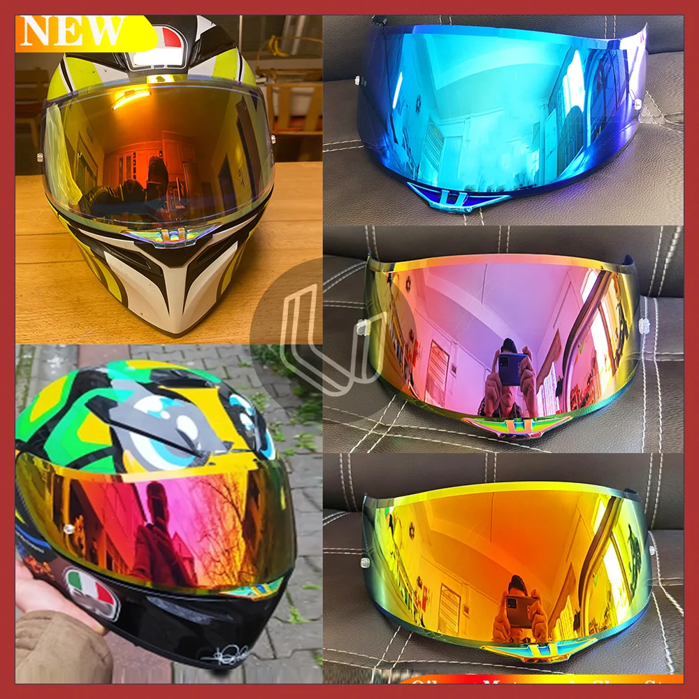 

new Motorcycle Helmet Lens Visor Helmet Glasses Lens Discoloration Lens Night Vision Visor case for AGV K1 K3SV K5