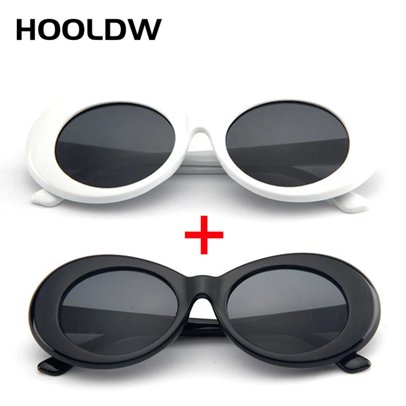 

2pcs/lot Clout Goggle Kurt Cobain Sunglasses Men Women Vintage Oval Round Sun glasses Fashion Ladies UV400 Eyewear Gafas De Sol