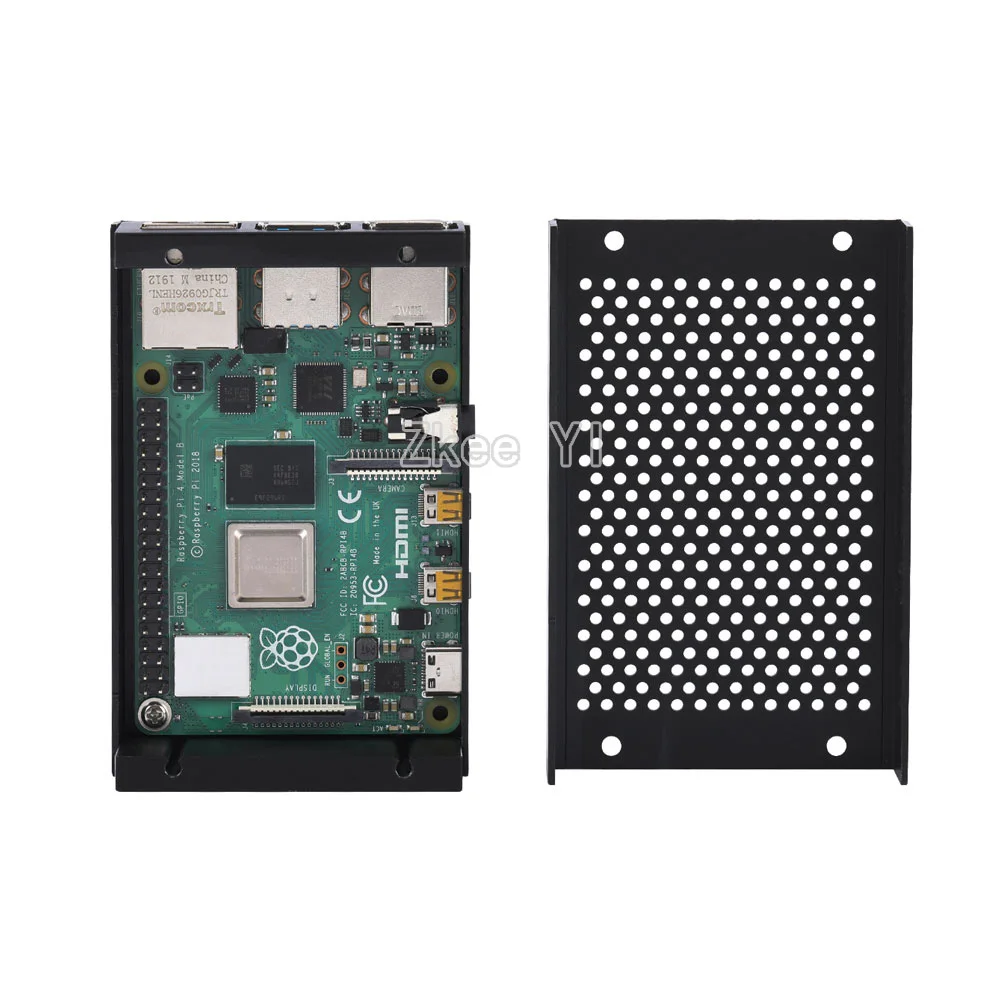 Ostatnie aluminium przypadku z radiatorem dla Raspberry Pi 4 Model B