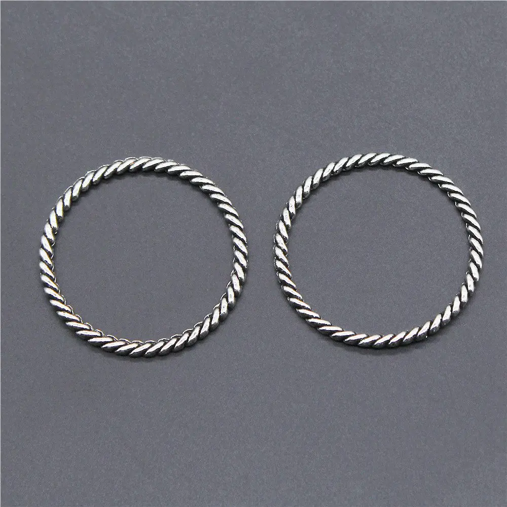 Hot 10pcs Rope Circle Connector Charms For Bracelet Necklace Jewelry Diy Craft Accessory