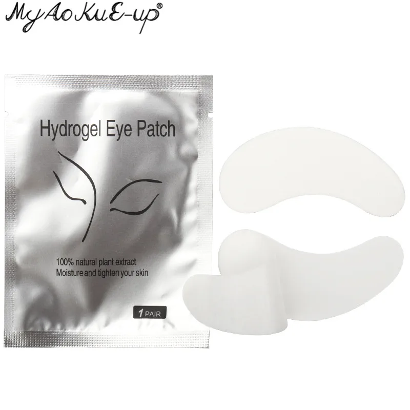 Eye Pad 50 Pairs Wimpers Hydrogel Oog Patches Extension Geënt Wimpers Oogmasker Oppervlak Glad Dunne Wimpers Isolatie Pad