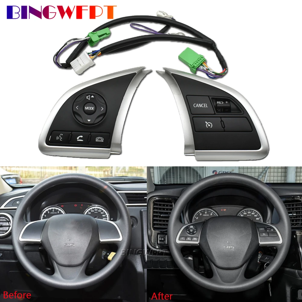 

For Mitsubishi Outlander 3 13-19 Xpander Cruise Control Switch Steering Wheel Control Switch Button Audio Volume Switch