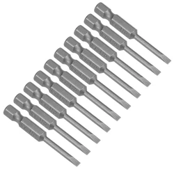 uxcell 10Pcs 3mm Slotted Tip Magnetic Flat Head Screwdriver Bits 1/4 Inch Hex Shank 2-inch Length S2 Hand Tool набор отверток