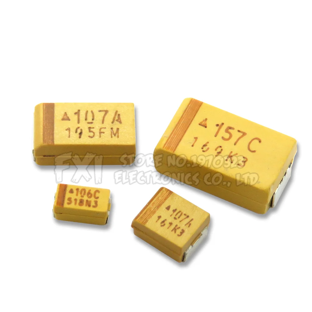 10PCS A B C D Case Tantalum capacitor 6V 10V 16V 25V 35V 50V 0.1UF 1uf 2.2UF 4.7UF 10UF 22UF 33UF 47UF 100UF 220uF 330UF