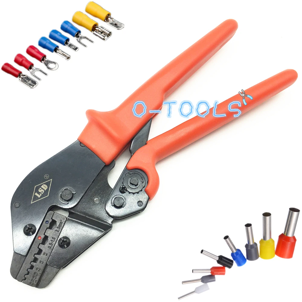 High quality terminal crimping tool 0.5-2.5mm2 wire-end ferrules and insulated cable connector crimping plier 20-13AWG AP-06WF2C