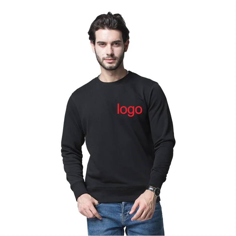 YOTEE Round Neck Sweater Cotton High-end Casual Logo Custom Embroidery Group Personal Logo Custom Round Neck Sweater