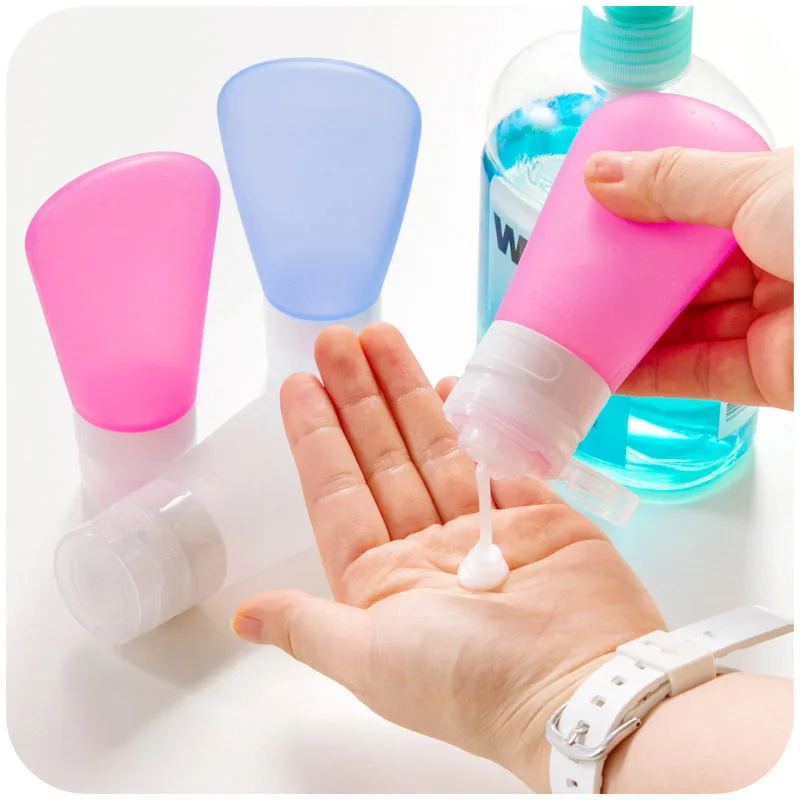 Travel Dispensers Empty Silicone Travel Packing Press Bottle For Lotion Shampoo Bath Container Portable Extrusion Bottling