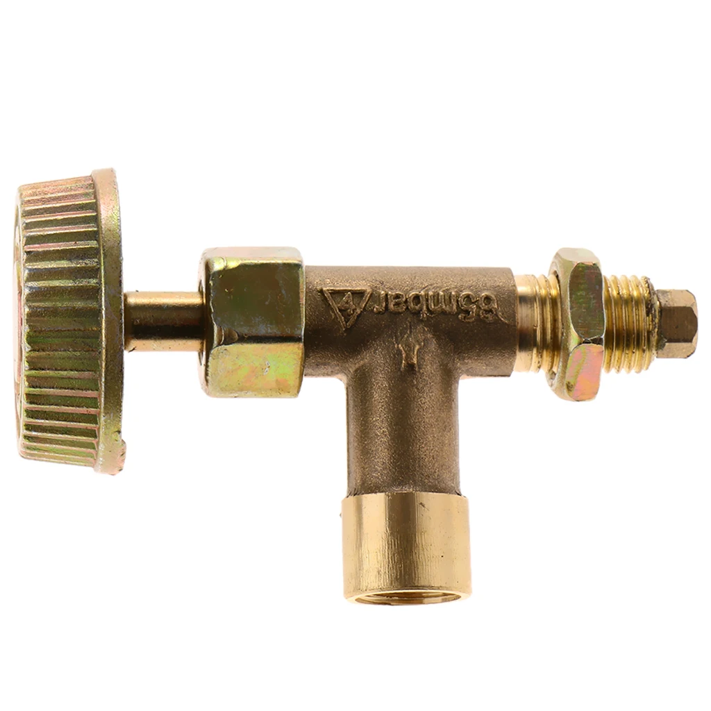 High Pressure Propane Regulator - for Propane Tank &  Gas Grill - Horizontal Brass Female Gas Ball Valve Connector