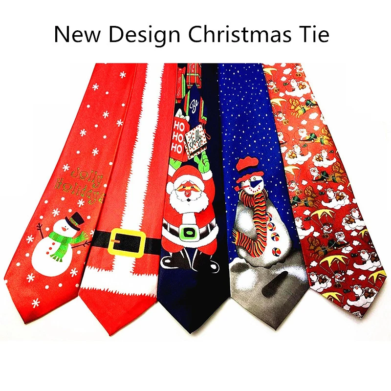 GUSLESON 2017 New Design Christmas Tie 9.5cm Style Men\'s Fashion Neckties Helloween Festival Tie Soft Designer Character Necktie