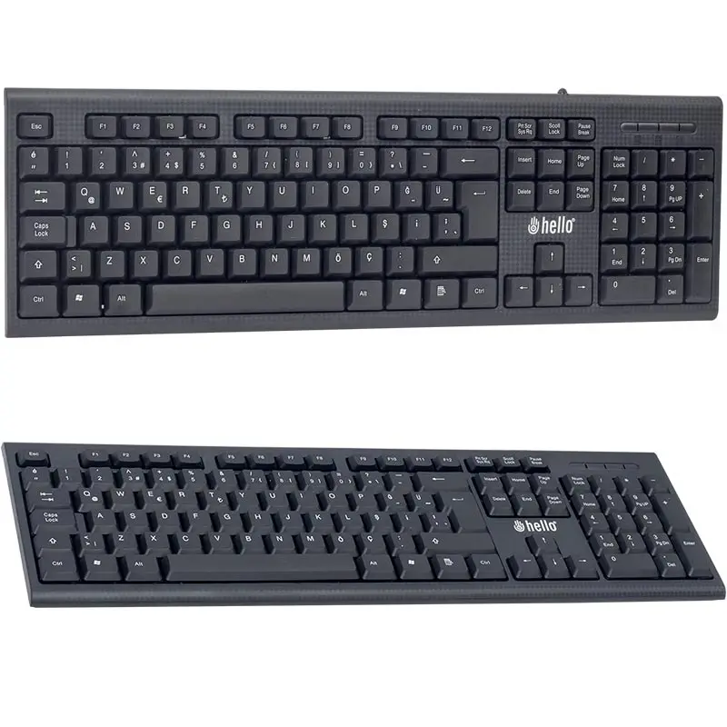 HELLO HL-18742 USB WIRED STANDARD QWERTY KEYBOARD