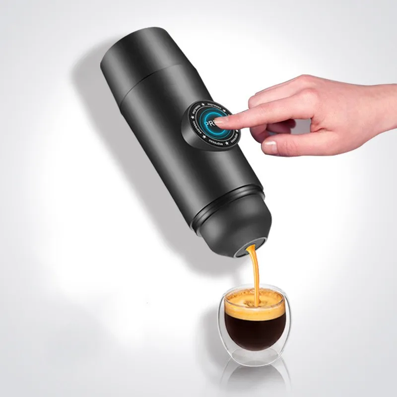 Portable Nespresso coffe maker Espresso Rechargeable Coffee Machine Outdoor Travebuilt-In Battery Extraction Powder & Capsule