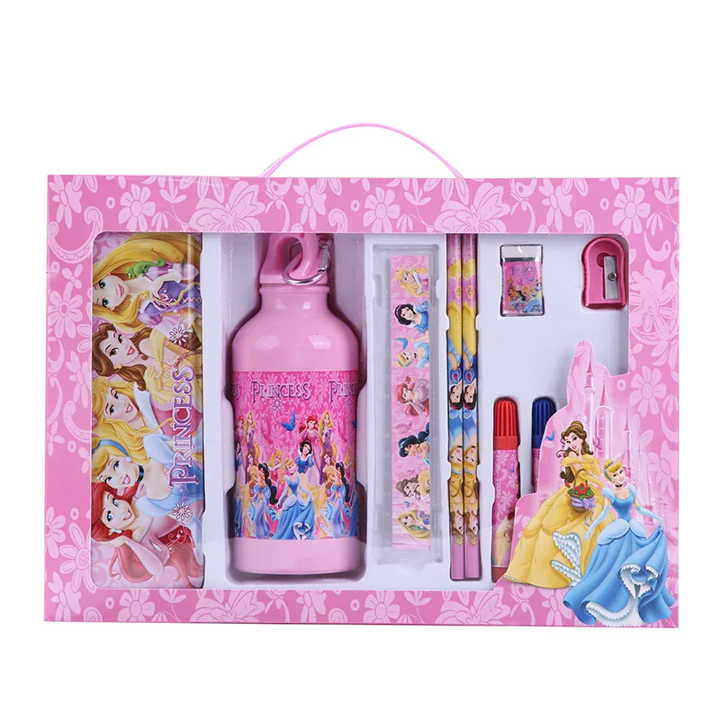 11pcs New Disney Water Cup Stationery Set Cartoon Gift Box Gift Office School Supplies