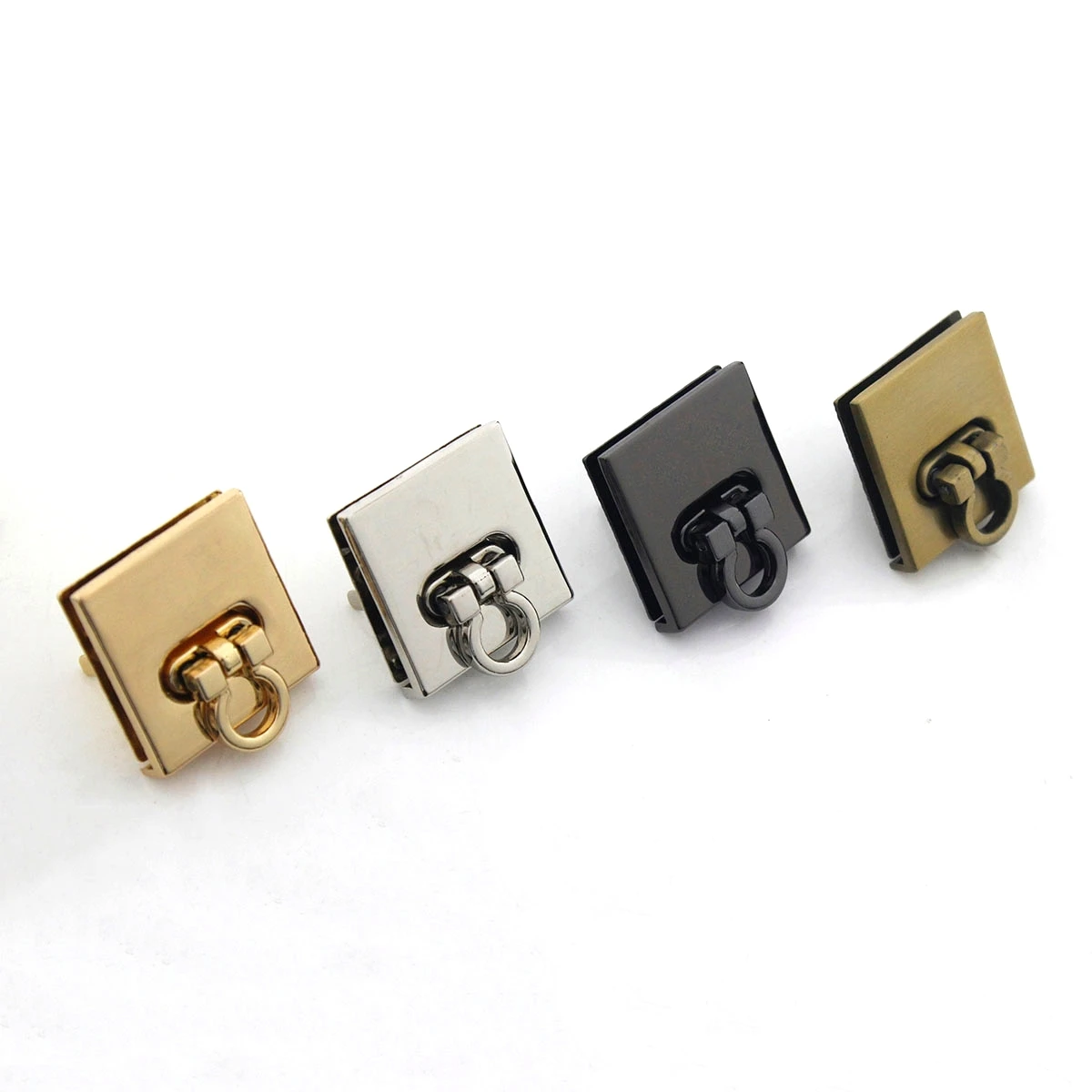 1pcs Metal Square Turn Lock Fashion Special Switch Lock For DIY Handbag Bag Purse Luggage Hardware Closure Bag Parts Accessories