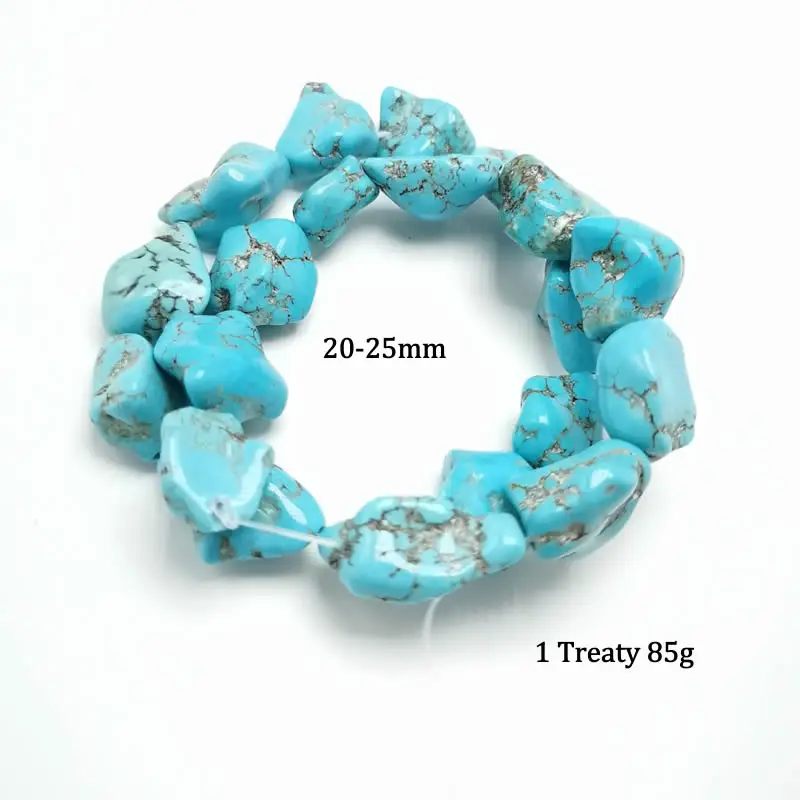 Wholesale Freeform Gravel Natural Turquoises Stone Beads In Loose 15\