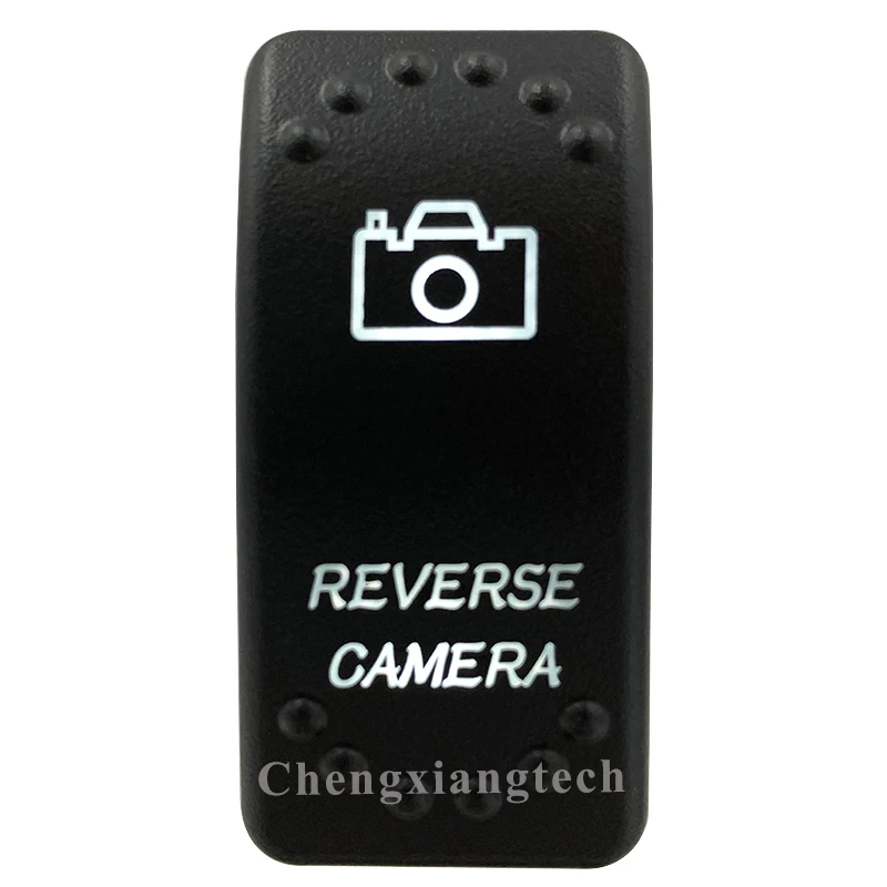 White Led Latching On Off Rocker Switch REVERSE CAMERA Waterproof IP68 Single Pole Single Throw Universal Switch Accessories