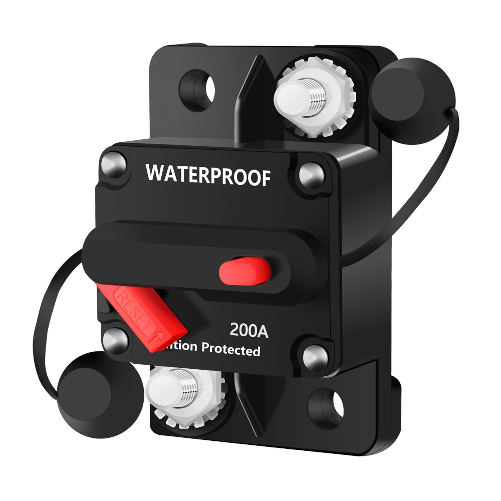 DaierTek 30A-300A Leistungsschalter 12V Trolling mit manuellem Reset Boot Manueller Stromschutz für Audiosicherung Auto 48VDC Wasserdicht