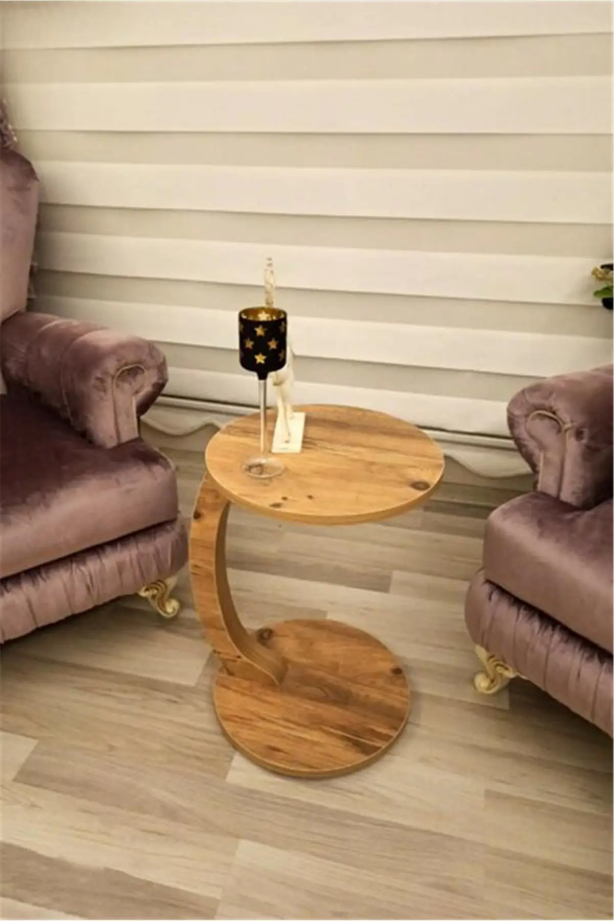 Wood C Coffee Table Sofa Stand Side Coffee Table Zigon Coffee Table Serving Stand Walnut