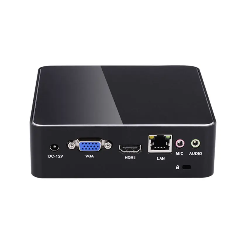 Kipas Mini PC Intel Core i7 6560U 7200U 8130U HDMI VGA Kensington Lock kecil casing untuk sekolah menggunakan keselamatan HTPC komputer