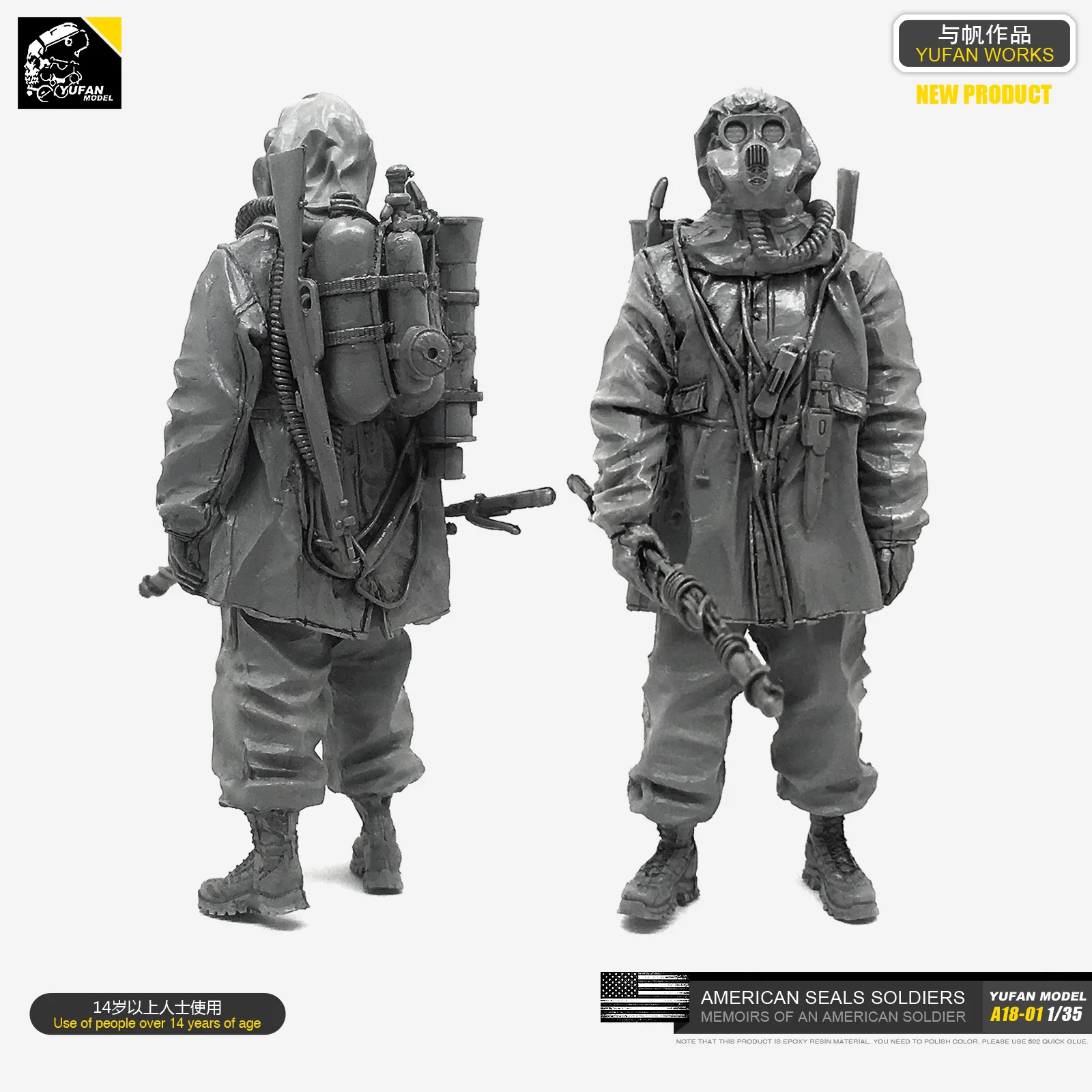 1/35เรซินชุดทหารชุด (US Army Doomsday Brigade)-ประกอบ A18-01