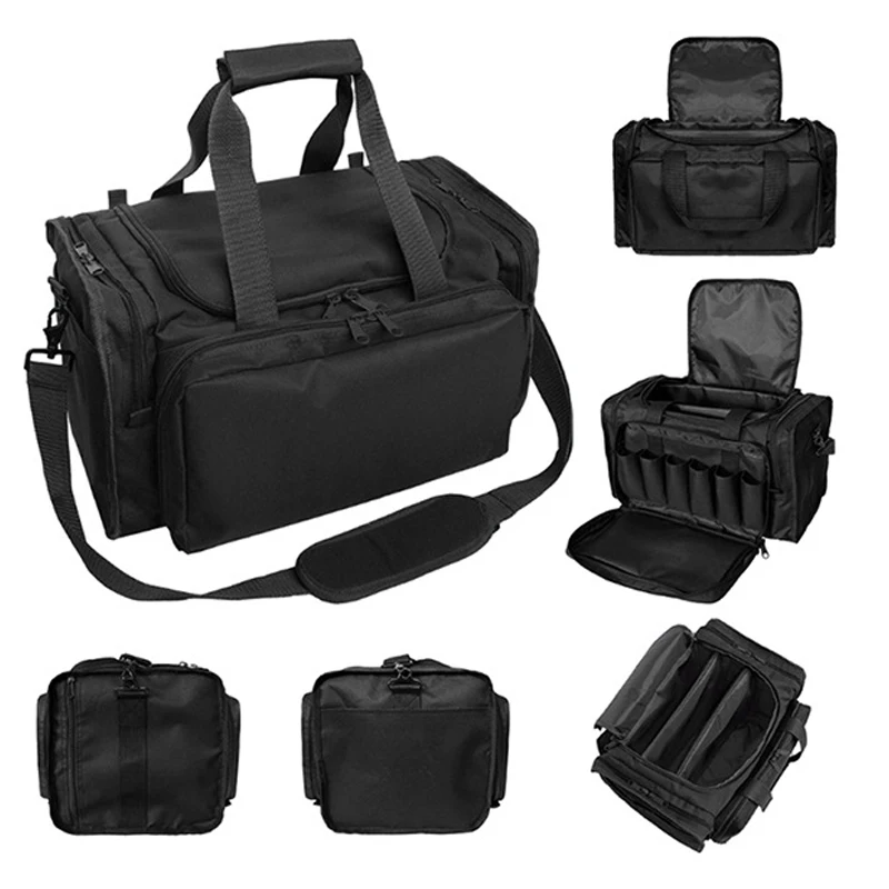 

Men's Hand Bag Cross Body Pistol Gun Bag Case Wth 6 Mag Pouch Tactical Shoulder Bag Gun Carrier For Glock 17 19 1911 Makarov G2C