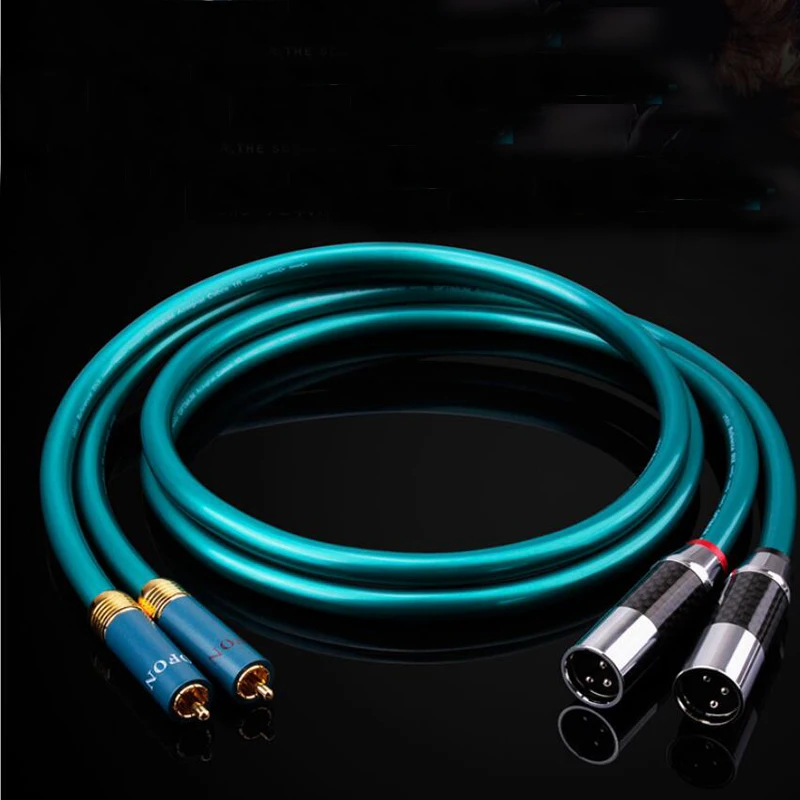 Hifi 8N OFC Ortofon RCA Cable Hi-end CD Amplifier Interconnect 2RCA to 2XLR Male /Female Audio Cable